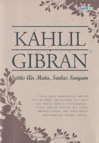 Image of Kahlil Gibran : Setitis Air mata, Seulas Senyum